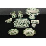 A collection of Mason's Ironstone items; Chartreuse. Dia.24cm. (largest).