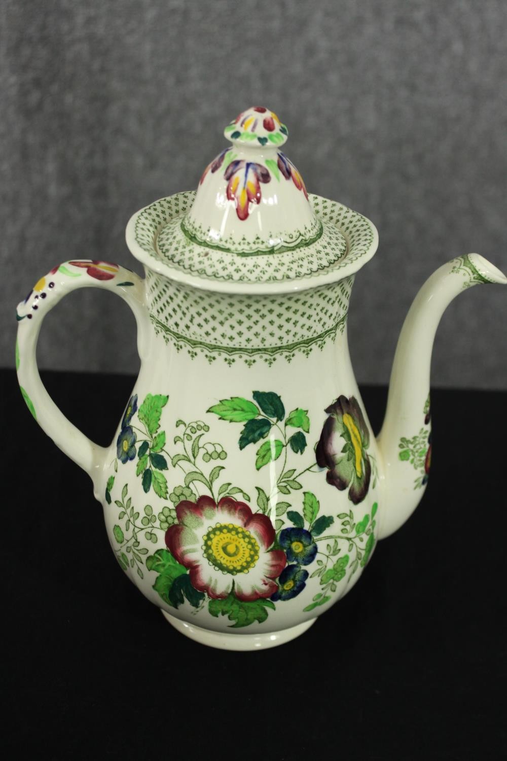 A collection of Mason's pottery, viz: Teapot, coffee pot, vase and a jug. H.23cm.(largest). - Image 4 of 6