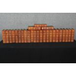 The History of Punch, late 19th century, volumes 1-100, complete set, leather bound. H.29 W.24cm. (