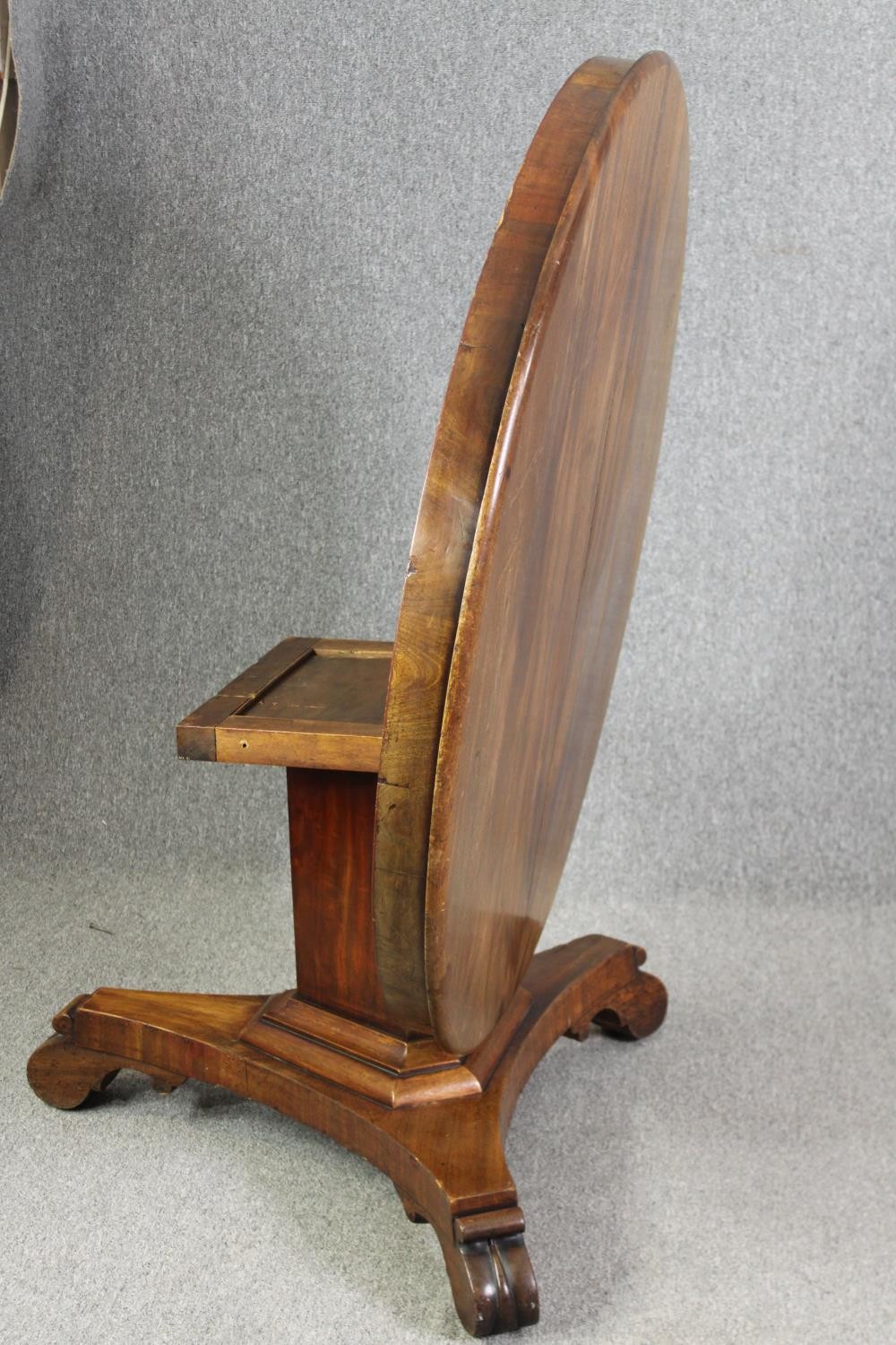 Dining table, 19th century mahogany with tilt top action. H.70 Dia.125cm. - Image 8 of 9
