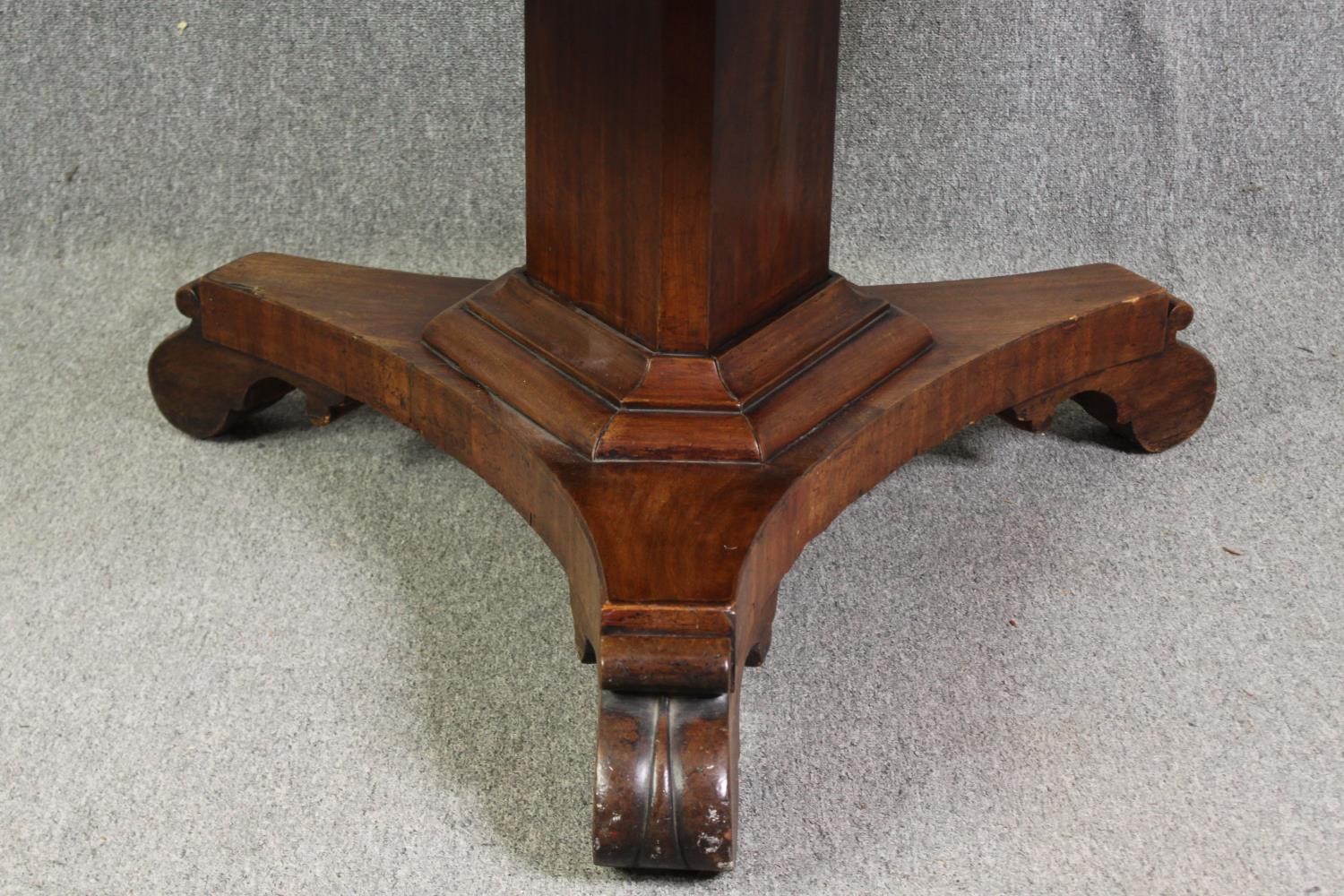 Dining table, 19th century mahogany with tilt top action. H.70 Dia.125cm. - Image 6 of 9
