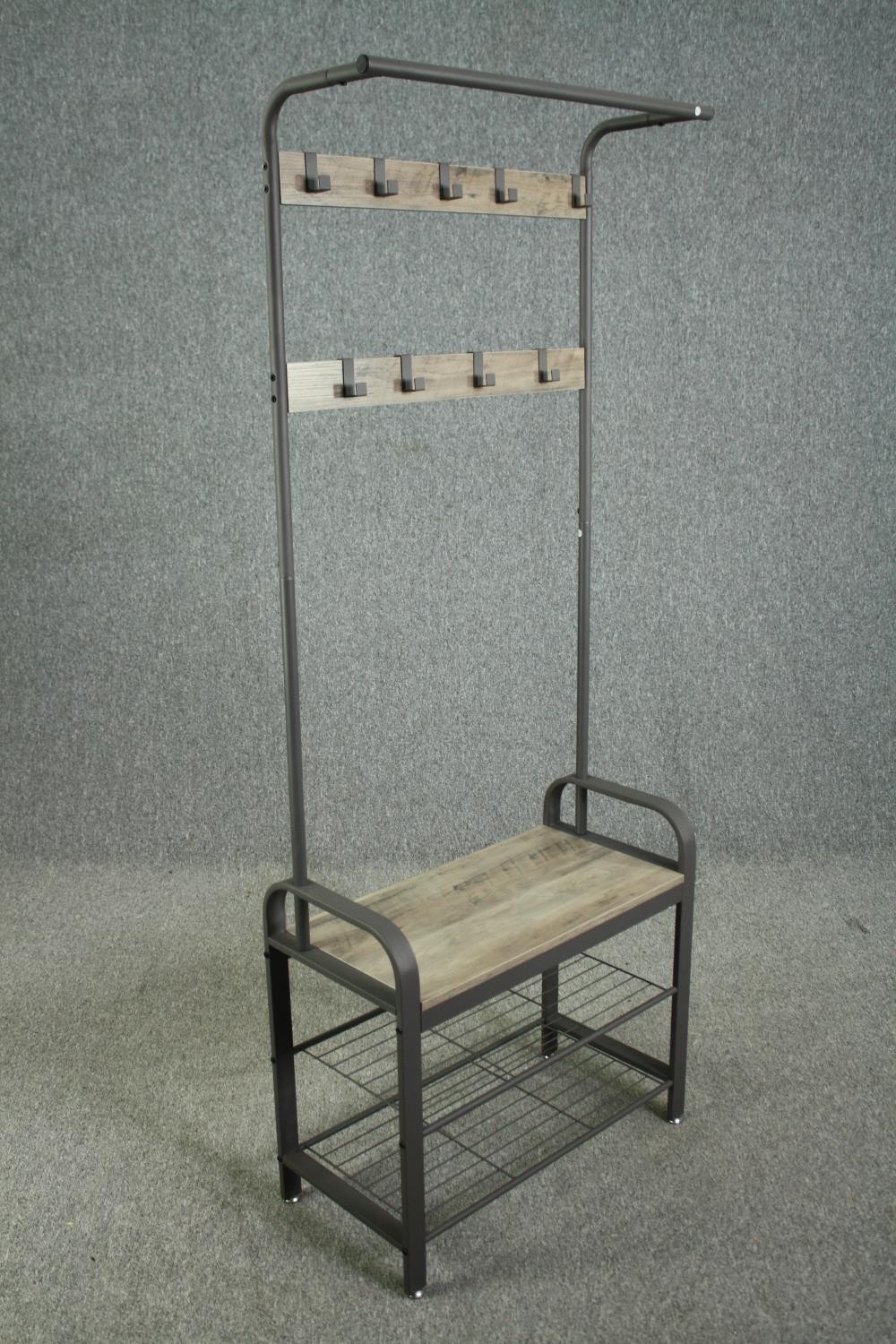 A contemporary locker room style hallstand. H.182 W.72 D.34cm. - Image 2 of 5