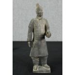 A Chinese terracotta warrior figure. H.37cm.