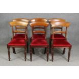 Dining chairs, a set of six mid 19th century mahogany.