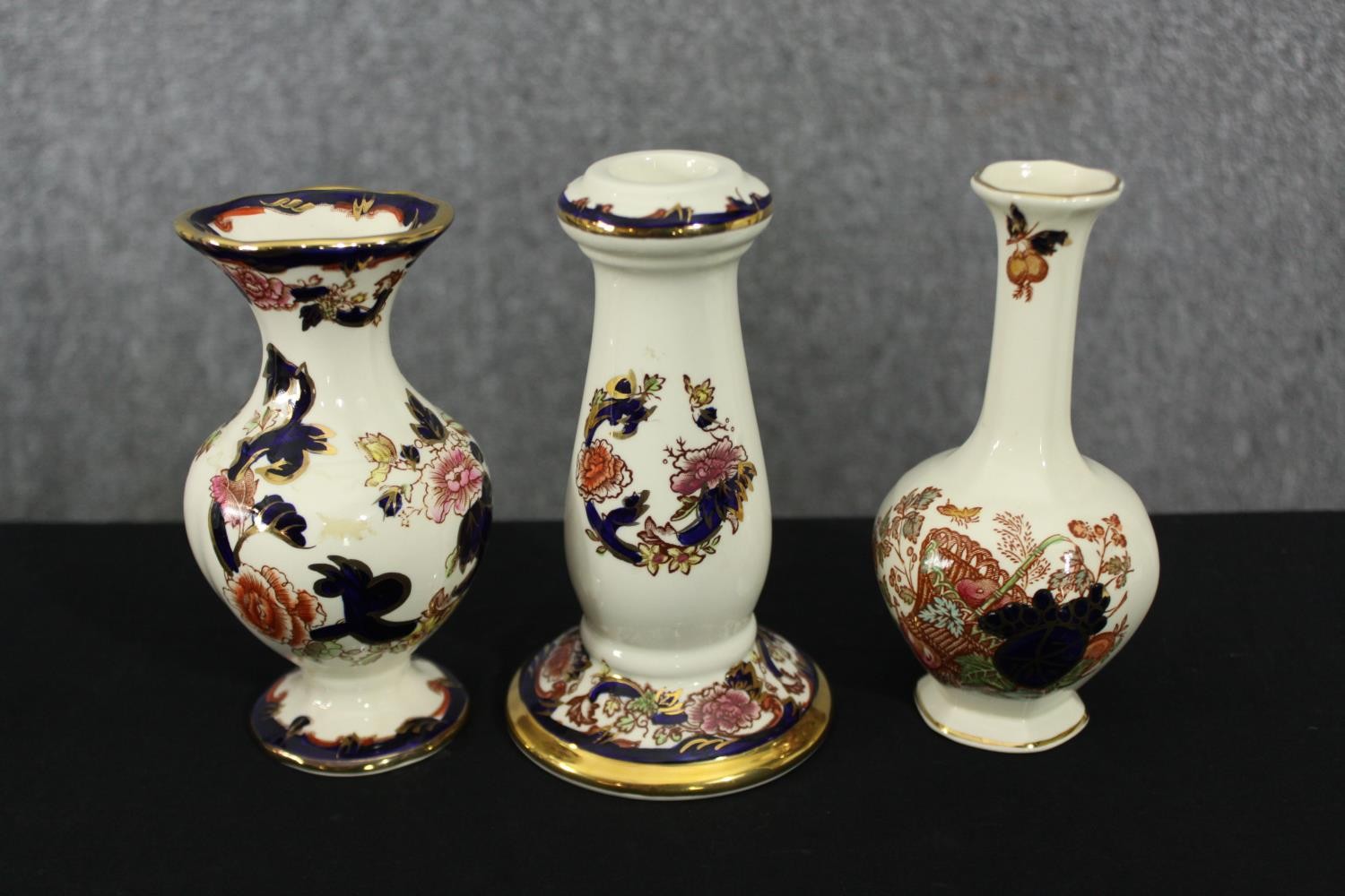 A collection of Mason's Ironstone to include table lamps, ginger jar, jugs and bowls etc. H.33cm. ( - Image 2 of 13