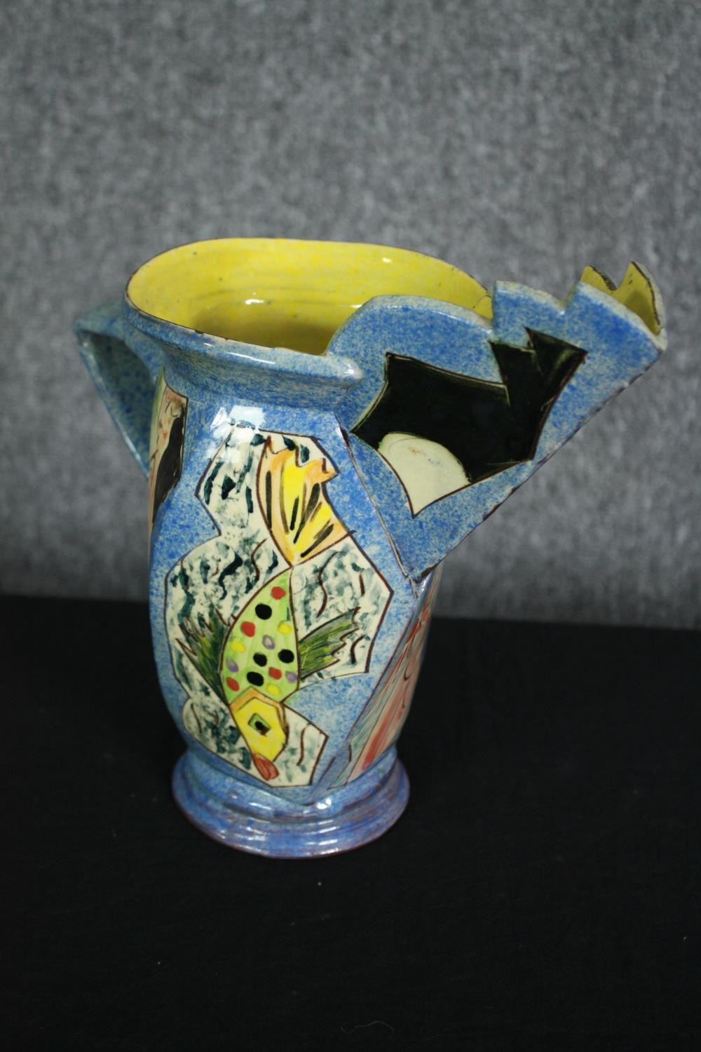 An art pottery jug, signed and dated. H.24cm. - Image 3 of 7