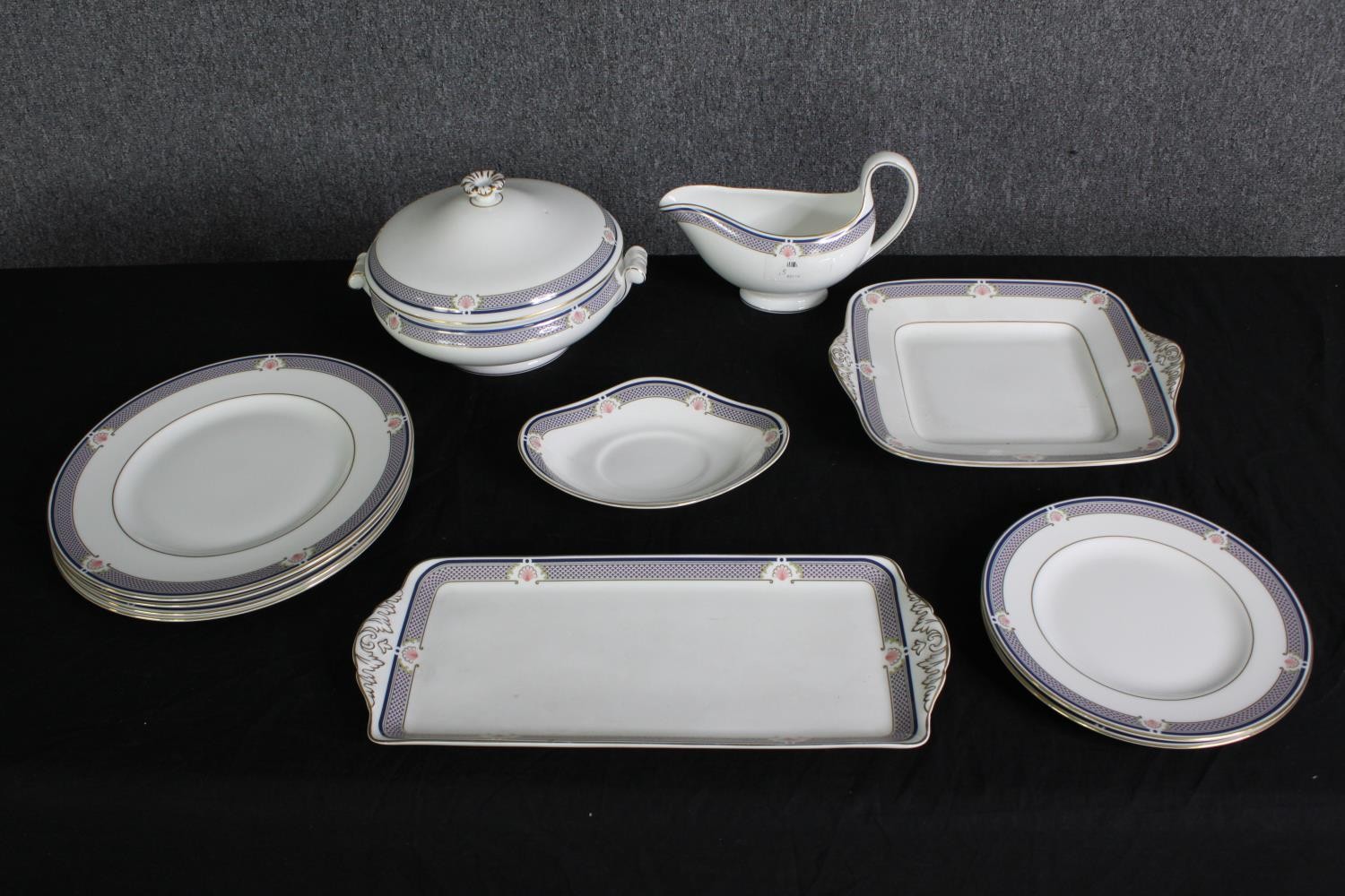 A Wedgwood porcelain part dinner service. Dia.28cm. (largest).