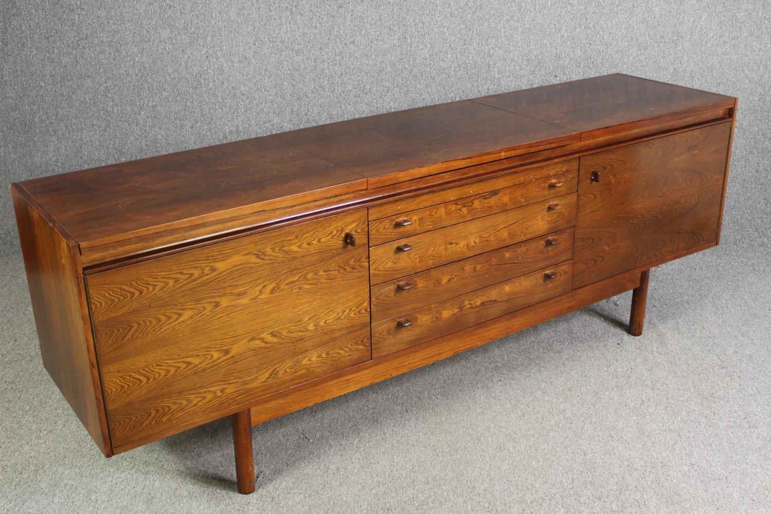 An Archie Shine sideboard with hidden hot plate. H.76 W.213 D.51cm. - Image 2 of 9