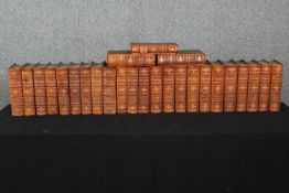 The History of Punch, late 19th century, volumes 1-100, complete set, leather bound. H.29 W.24cm. (