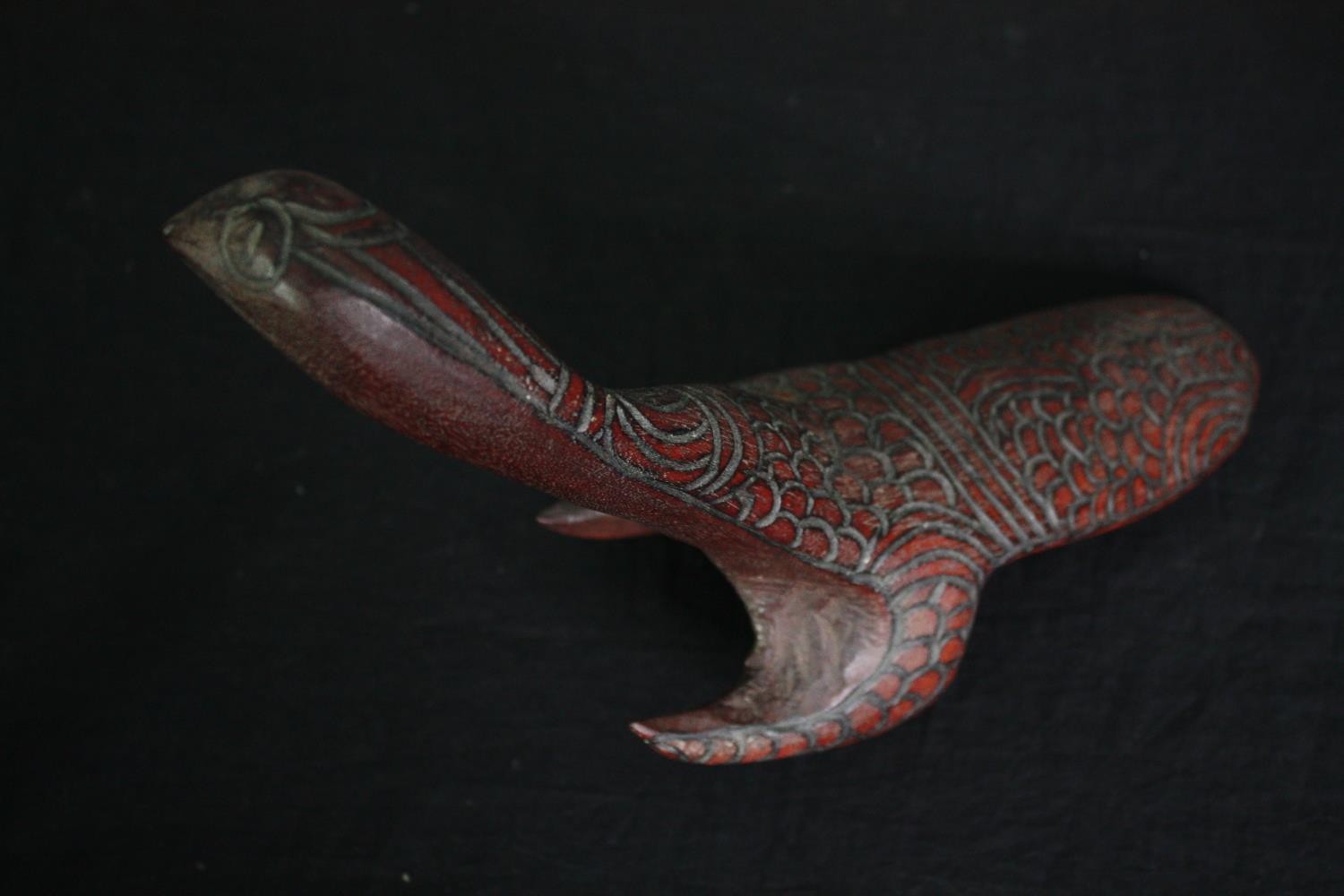 A collection of four carved hardwood animal figures. L.26cm. (largest). - Image 10 of 11