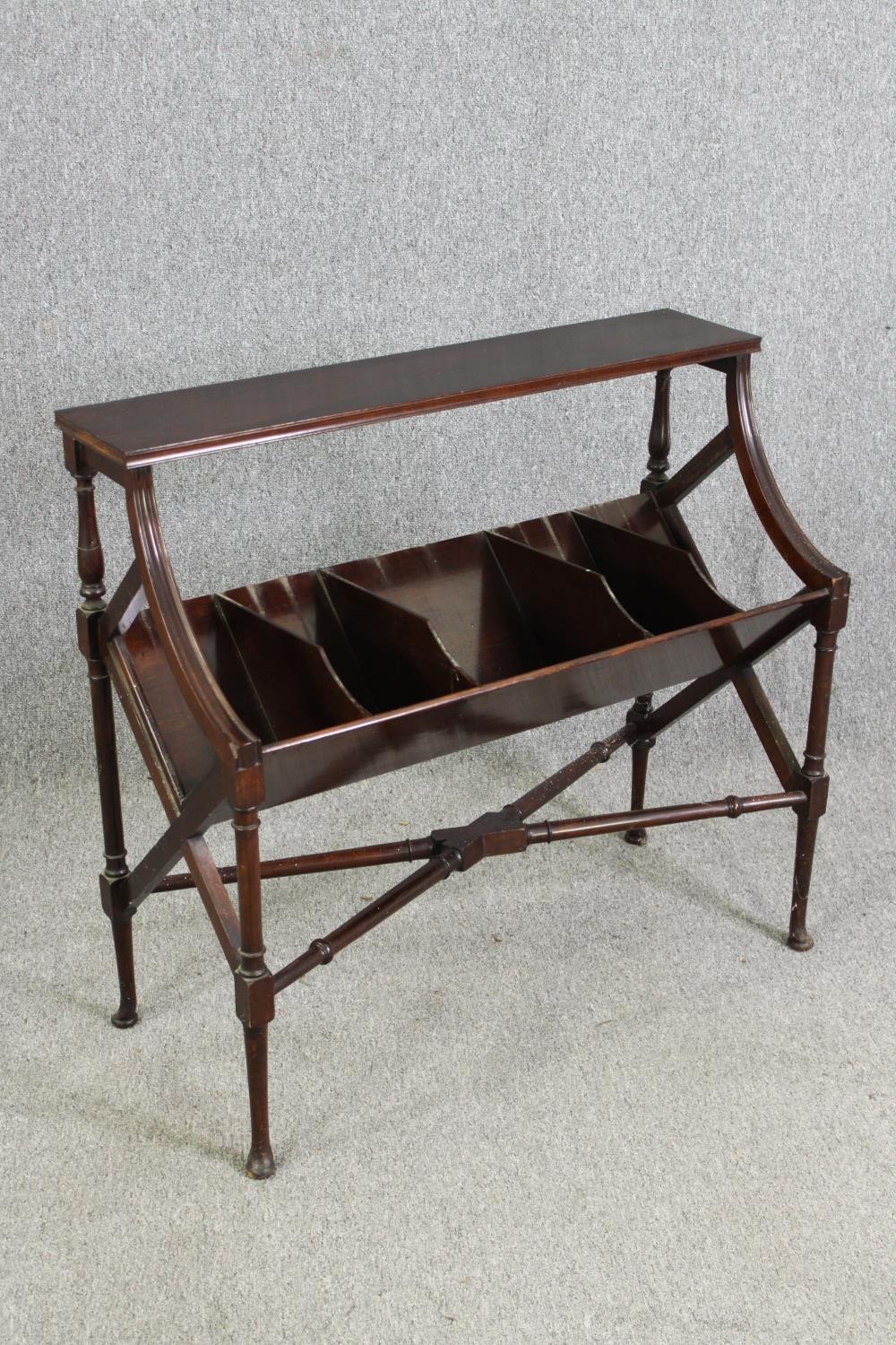 A mahogany book rack, early 20th century H.84 W.93 D.40cm. - Image 2 of 7