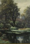 Watercolour, 19th century riverscape, framed and glazed. H.51 W.42cm.