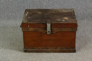 A camphor wood chest, early 20th century. H.39 W.60 D.44cm.