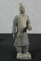 A Chinese terracotta warrior figure. H.37cm.