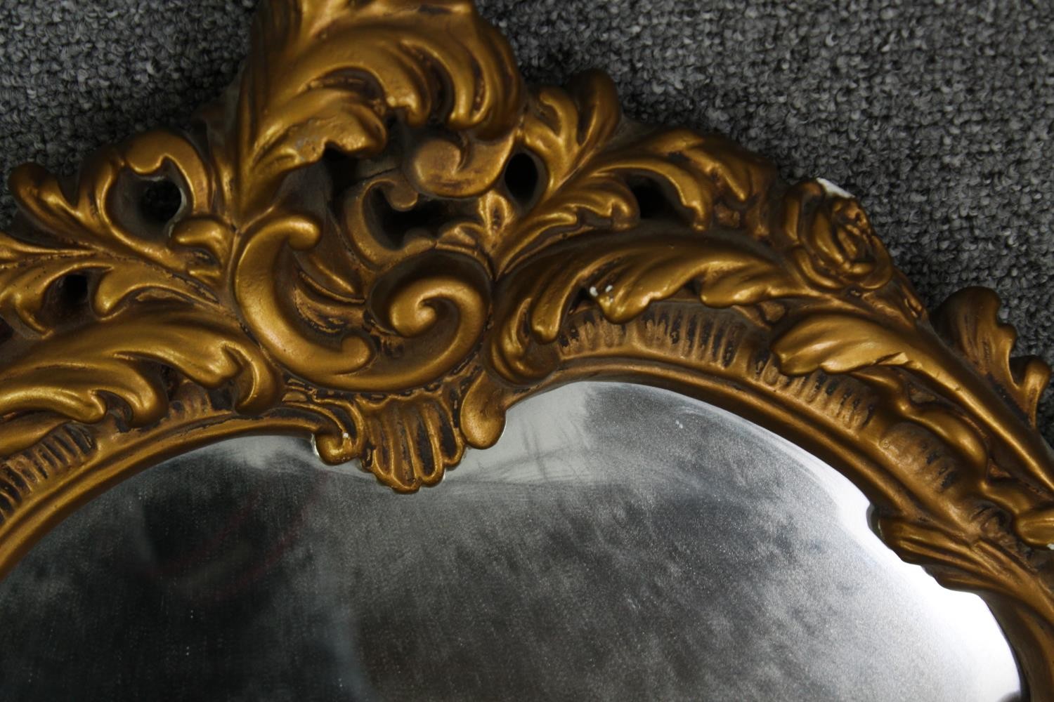 Two oval Georgian style giltwood and gesso mirrors, H.65 W.50cm. (largest). - Image 5 of 6