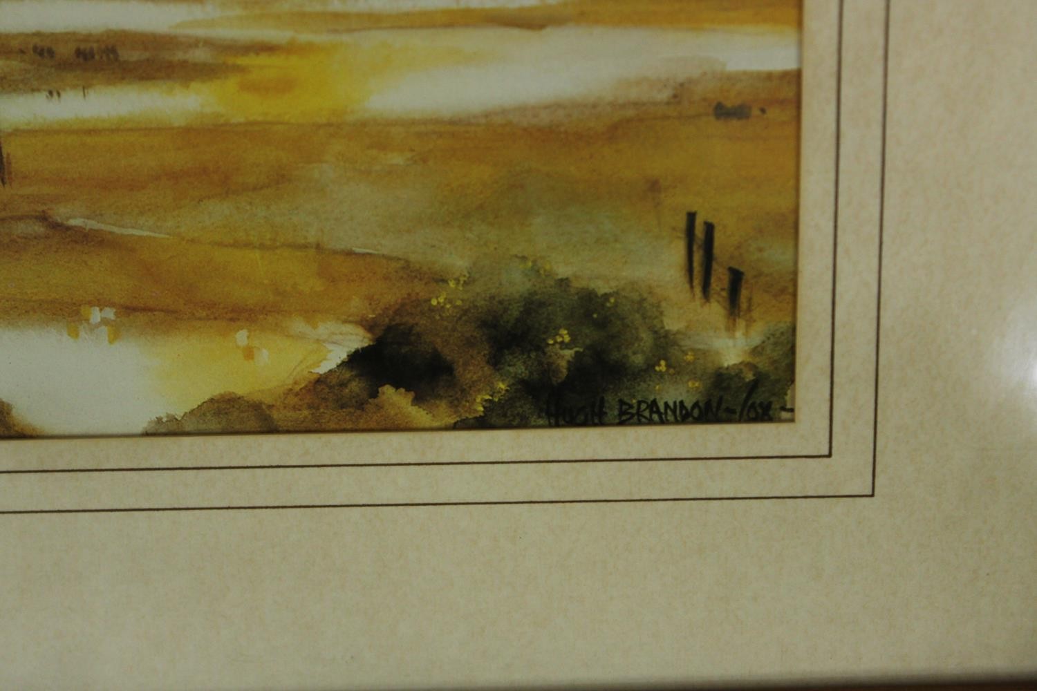 Hugh Brandon-Cox (1917-2003), a pair of framed and glazed country landscapes, signed. H.41 W. - Image 3 of 6