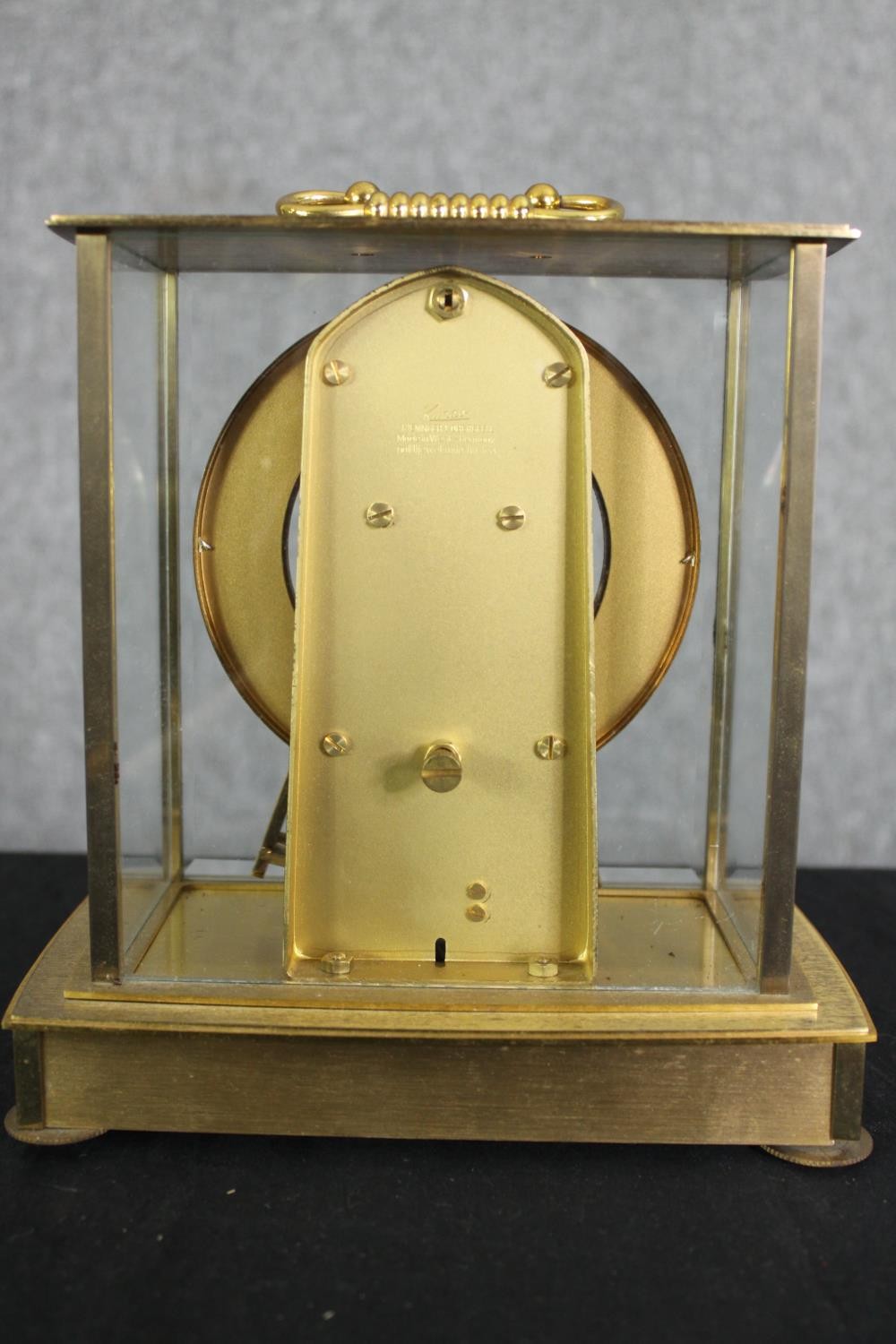 A vintage Kundo brass mantel clock, H.20 W.20 D.13cm. - Image 4 of 7