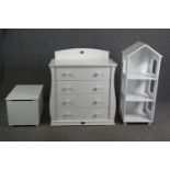 A Boori suite of childrens' bedroom furniture. H.106 W.91 D.50cm. (largest).