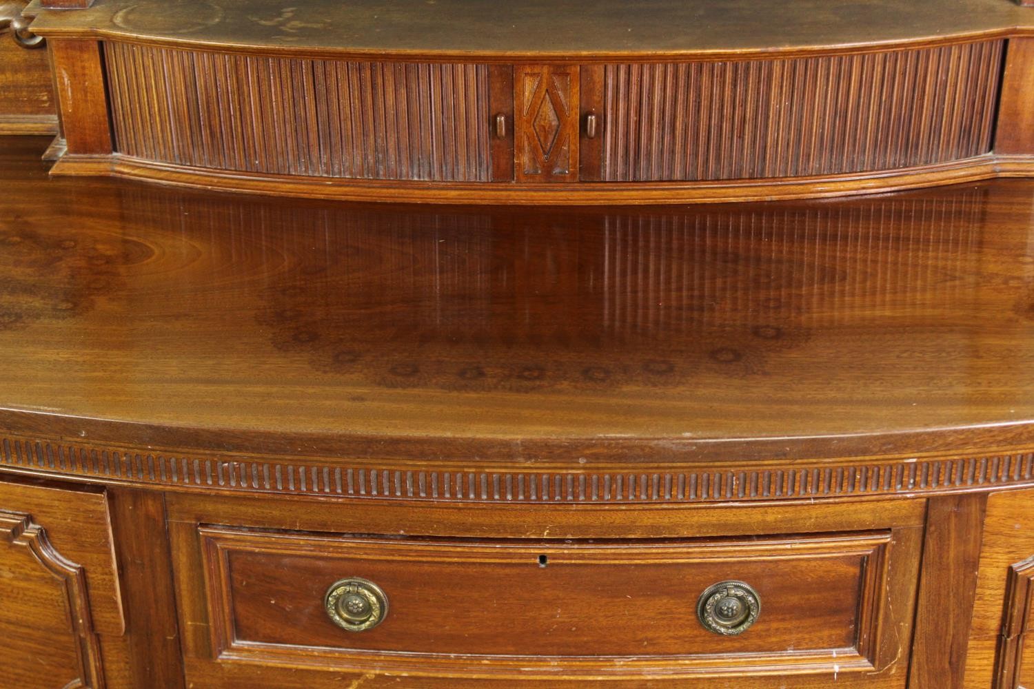 A George III style walnut dressing table, 20th century. H.164 W.136 D.63cm. - Image 7 of 10