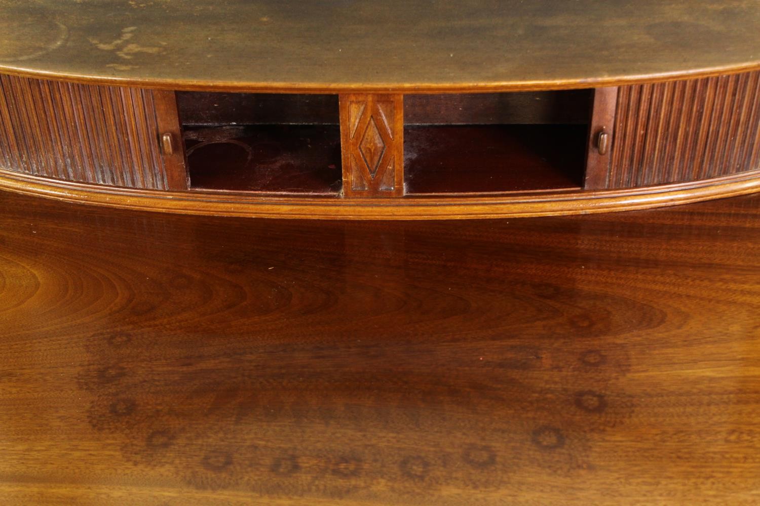 A George III style walnut dressing table, 20th century. H.164 W.136 D.63cm. - Image 8 of 10