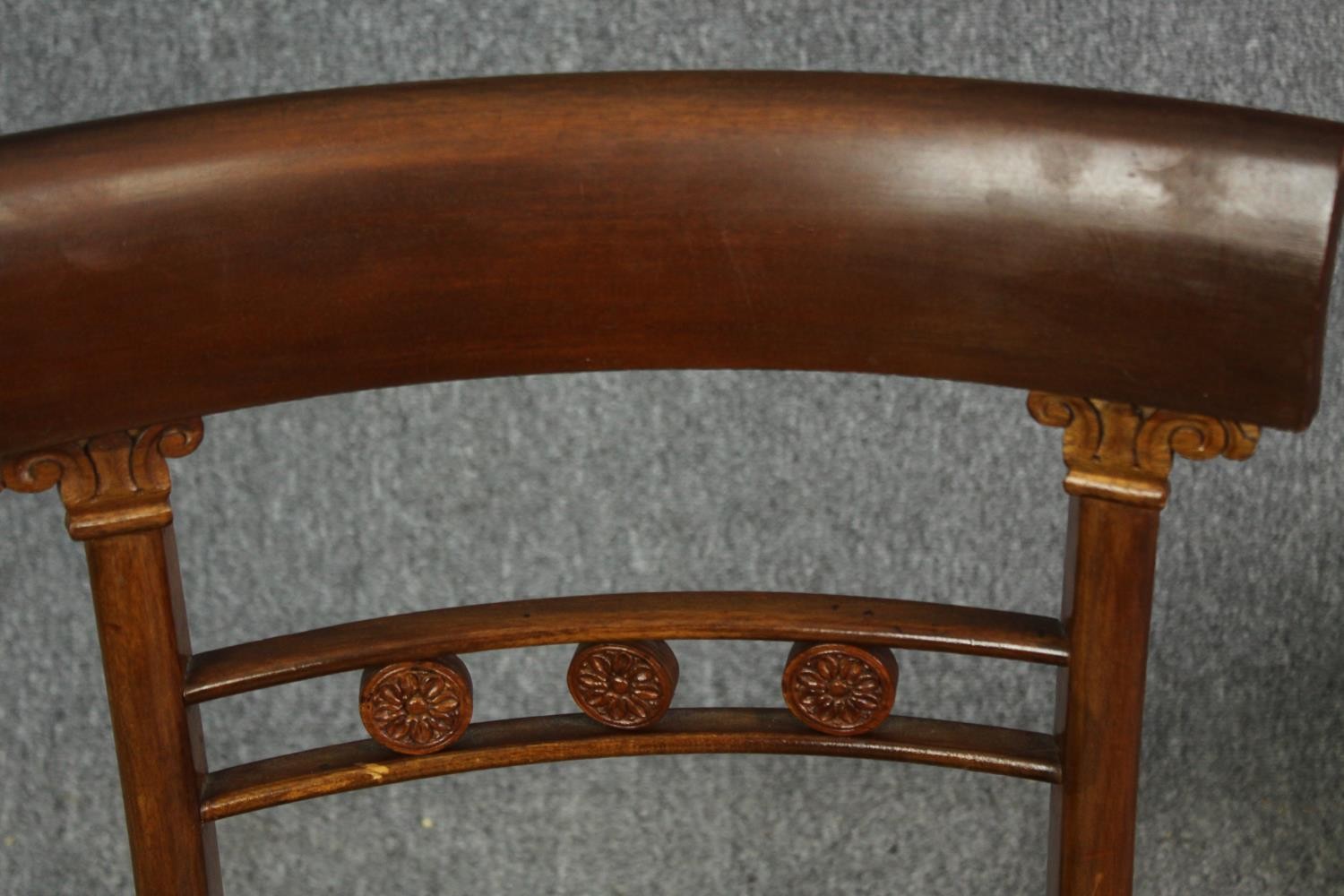 Dining chairs, a set of six William IV mahogany. - Image 6 of 7