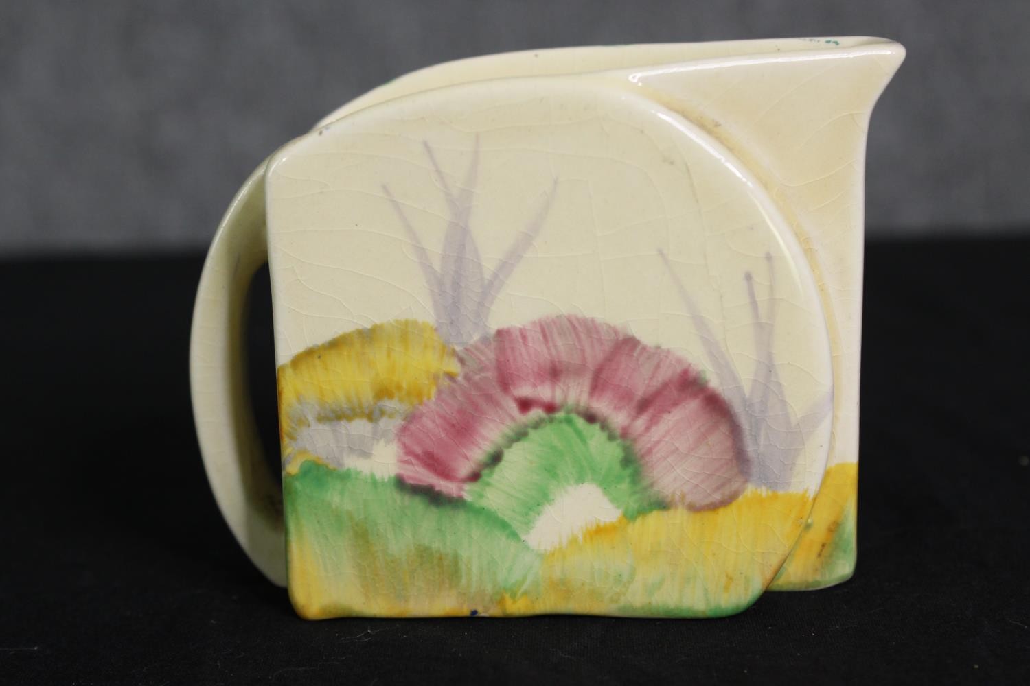 Four small items of Clarice Cliff Viscaria pattern. H.6cm. (largest). - Image 7 of 8