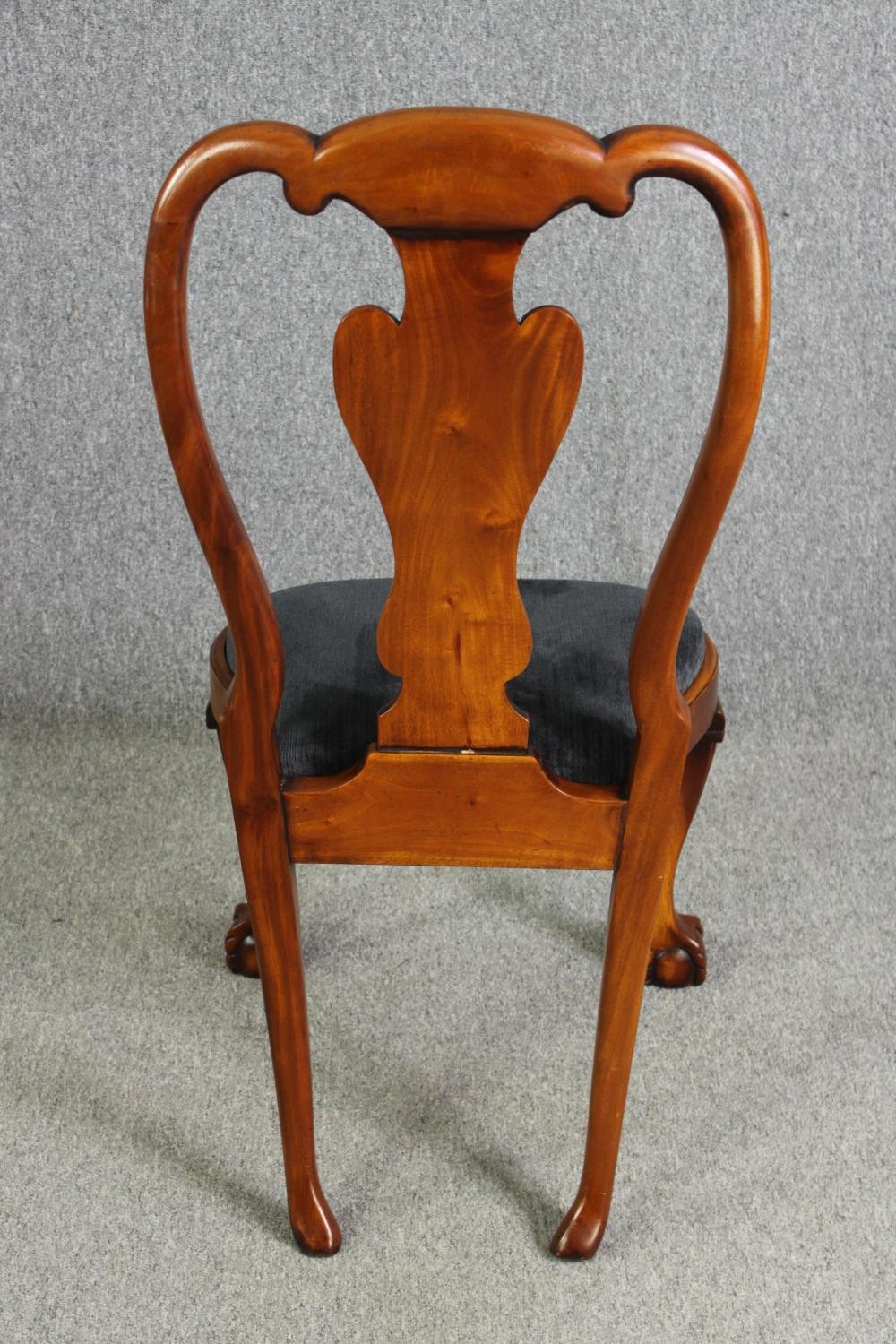 A set of ten George II style walnut and upholstered dining chairs, including two carvers - Image 7 of 15