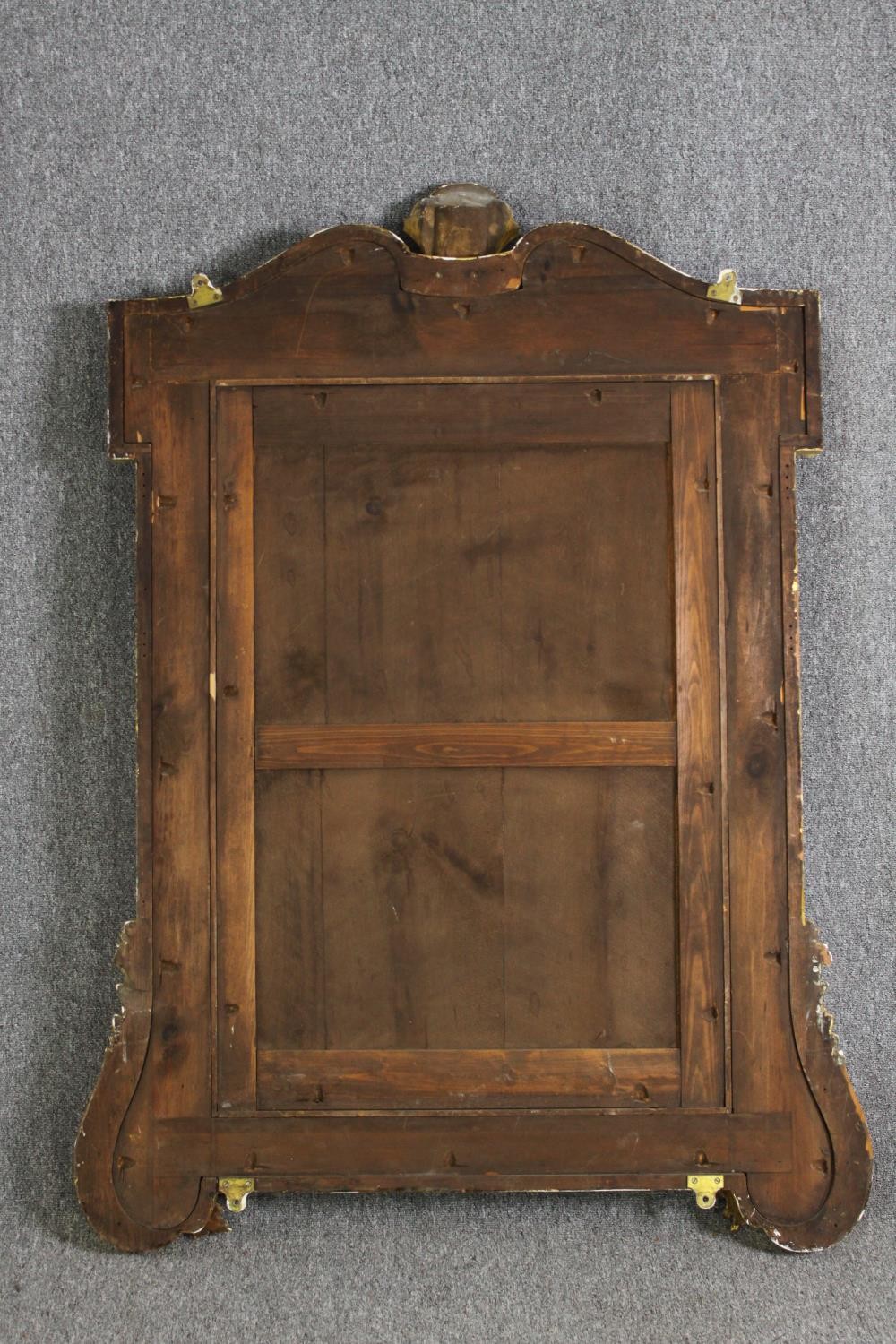 A 19th century Régence style carved giltwood overmantel mirror. H.157 W.115cm. - Image 7 of 7