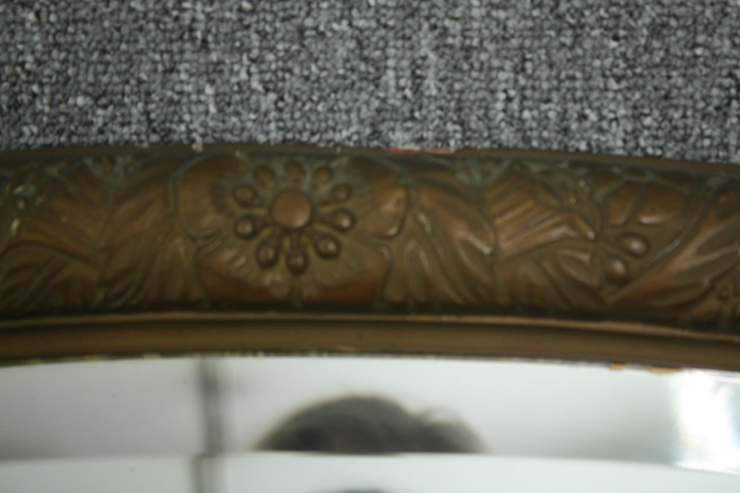 Pier mirror, French C.1900, giltwood and gesso flowerhead decoration. H.133 W.77cm. - Image 4 of 6