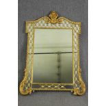 A 19th century Régence style carved giltwood overmantel mirror. H.157 W.115cm.