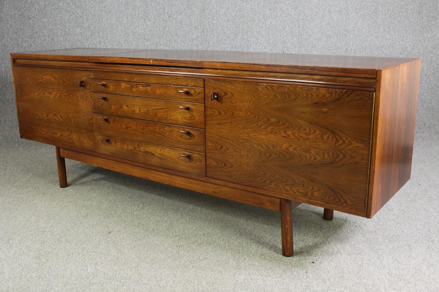 An Archie Shine sideboard with hidden hot plate. H.76 W.213 D.51cm. - Image 3 of 9