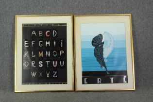 Two framed and glazed art exhibition posters. H.94 W.71cm. (each).