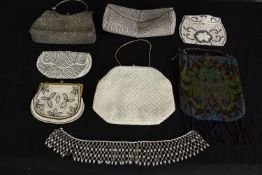 A group of various vintage evening purses. H.30 W.18cm. (largest).