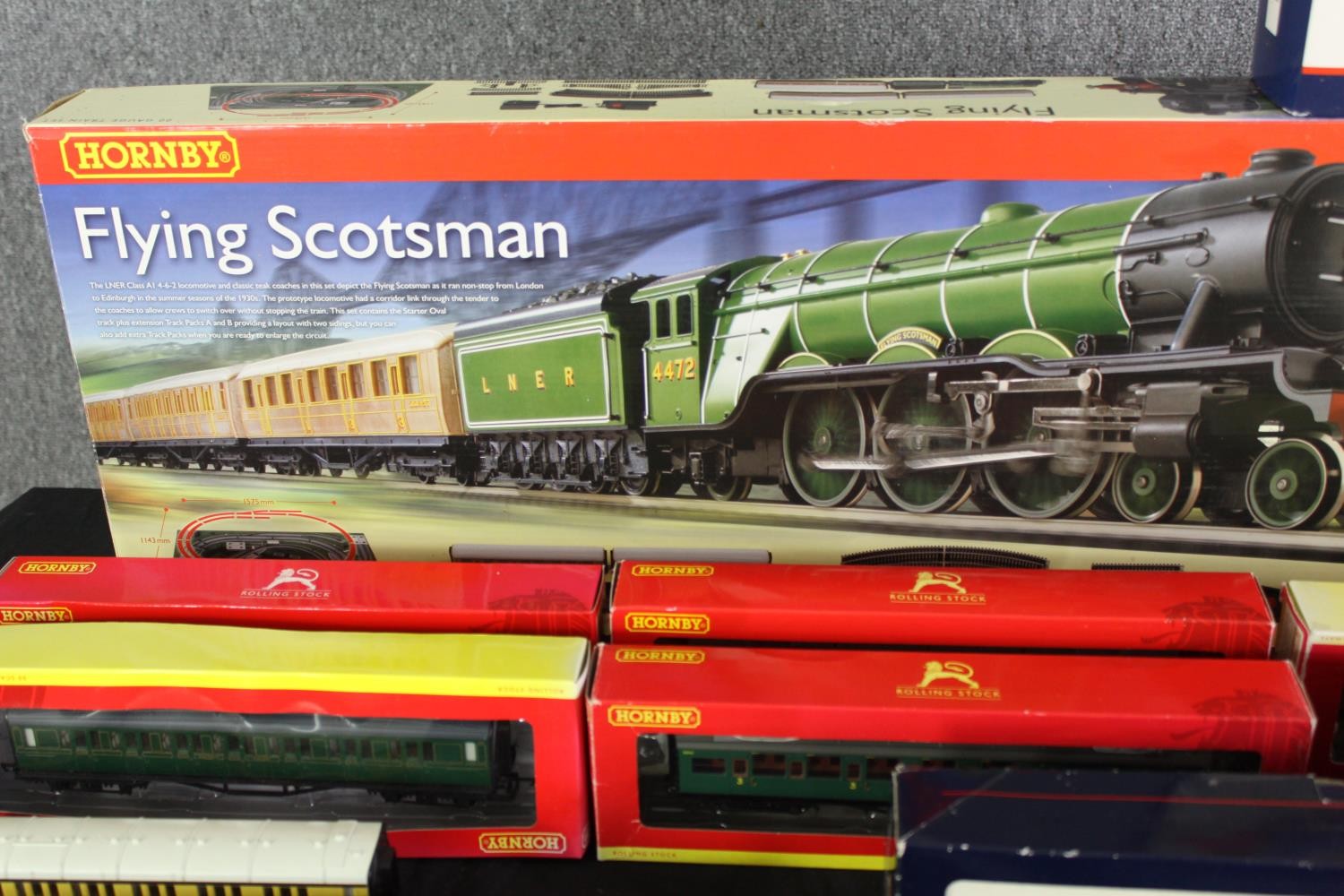 A collection of boxed Hornby and Bachmann train sets and rolling stock items. H.30 W.80 D.8cm. (box) - Image 4 of 26