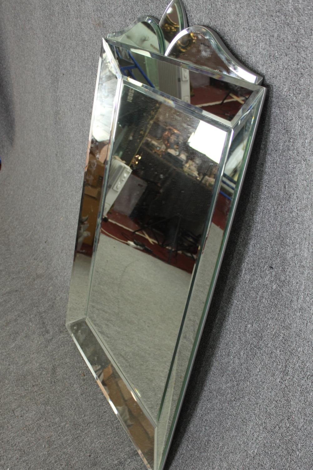 A contemporary Venetian style wall mirror, H.137 W.86cm. - Image 3 of 5