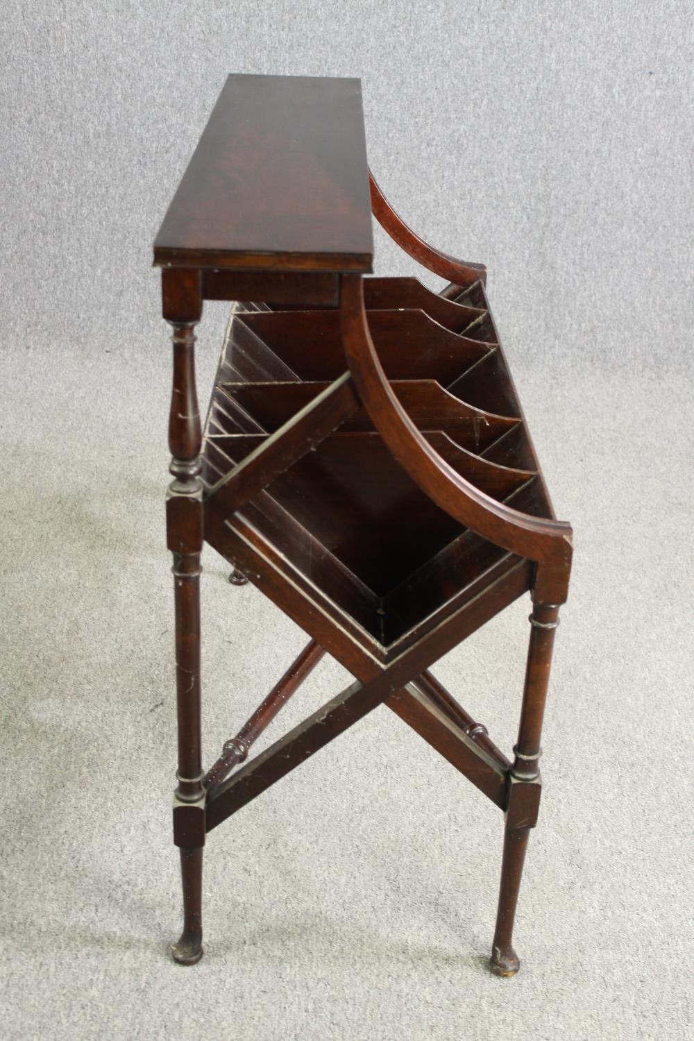 A mahogany book rack, early 20th century H.84 W.93 D.40cm. - Image 6 of 7