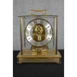 A vintage Kundo brass mantel clock, H.20 W.20 D.13cm.