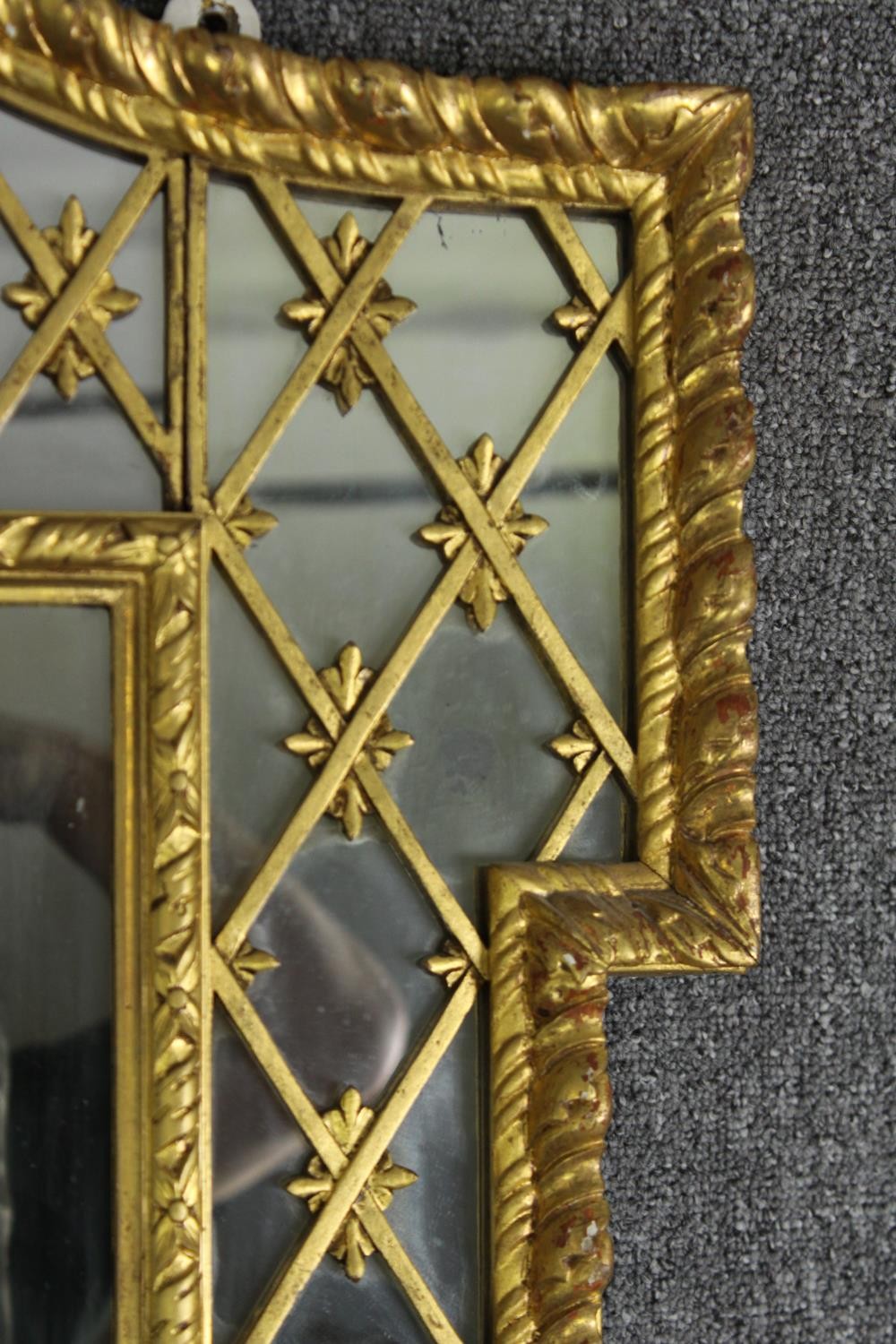 A 19th century Régence style carved giltwood overmantel mirror. H.157 W.115cm. - Image 5 of 7