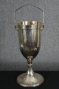 A vintage silver plated Bohrmann champagne bucket, stamped to base. H.49cm.