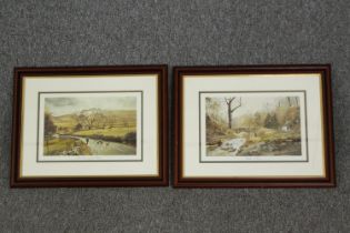 After Alan Ingham, a pair of framed and glazed prints, Rounding Up the Strays and Gone Fishing. H.37
