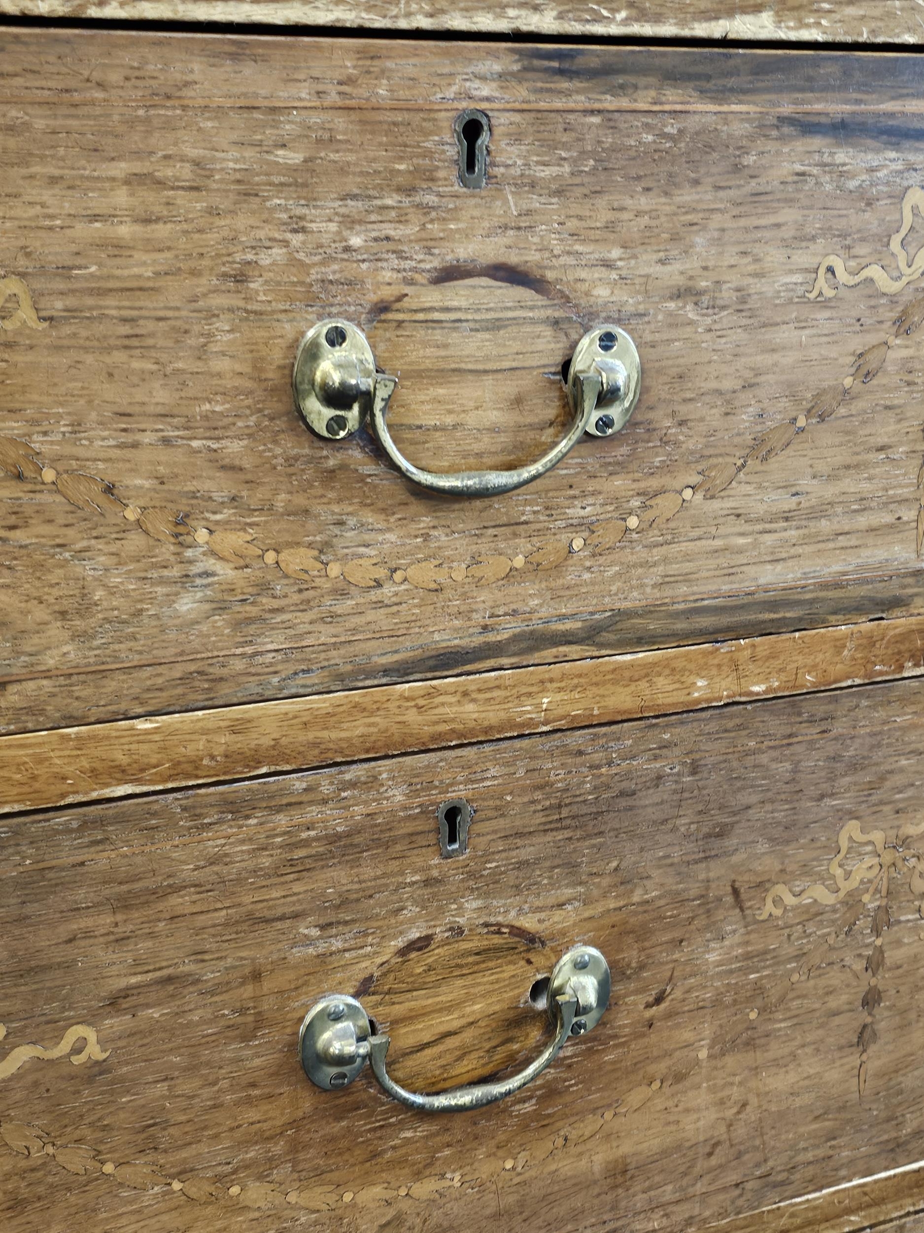 A narrow cabinet, rosewood and mahogany, with inlaid decoration, late 19th century (adapted) H.154 - Image 4 of 7