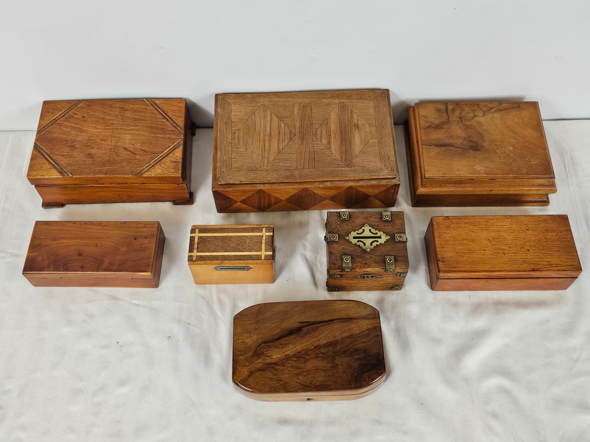 Various wooden boxes late 19th/early 20th century