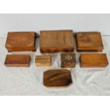 Various wooden boxes late 19th/early 20th century