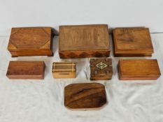 Various wooden boxes late 19th/early 20th century