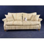 A Duresta sofa, with beige striped upholstery. H.82 W.170 D.110.cm