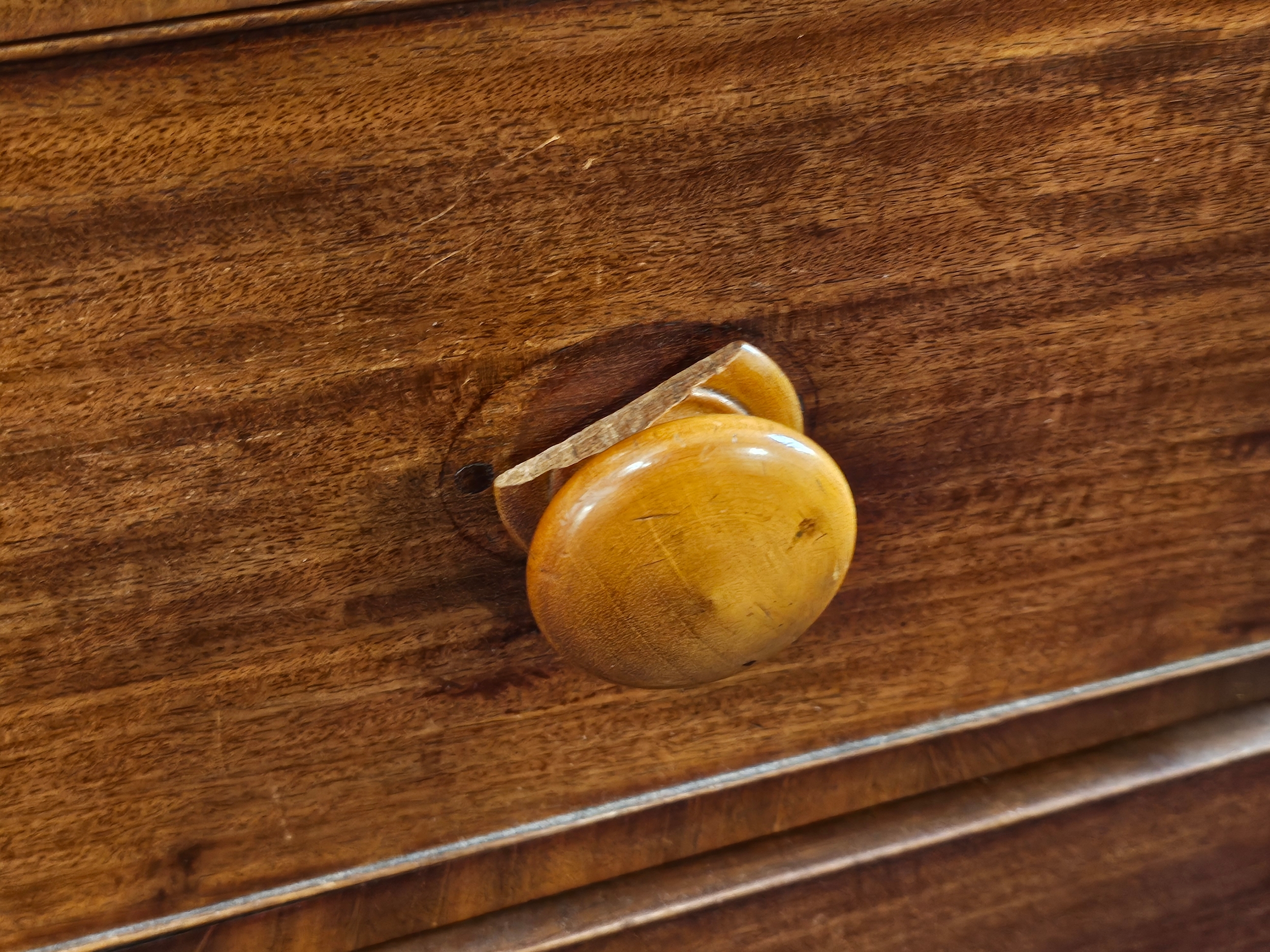 A Victorian mahogany chest, in two sections, possibly used for campaigns. H.95 W.99 D.55cm. - Image 3 of 10