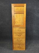 A narrow cabinet, rosewood and mahogany, with inlaid decoration, late 19th century (adapted) H.154