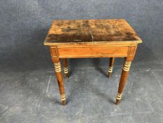 A 19th century mahogany side table. H.72 W.65 D.42.cm