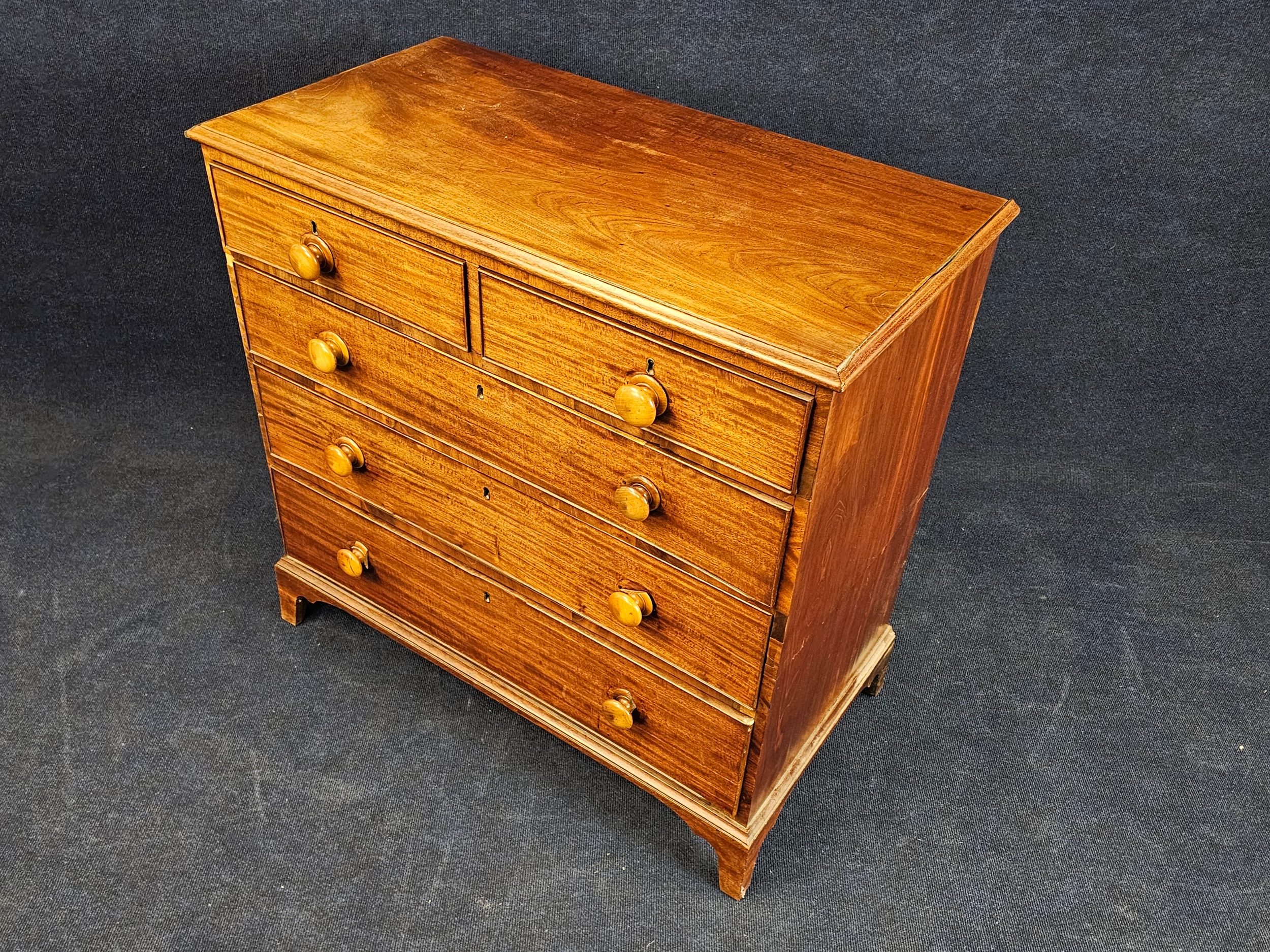 A Victorian mahogany chest, in two sections, possibly used for campaigns. H.95 W.99 D.55cm. - Image 2 of 10