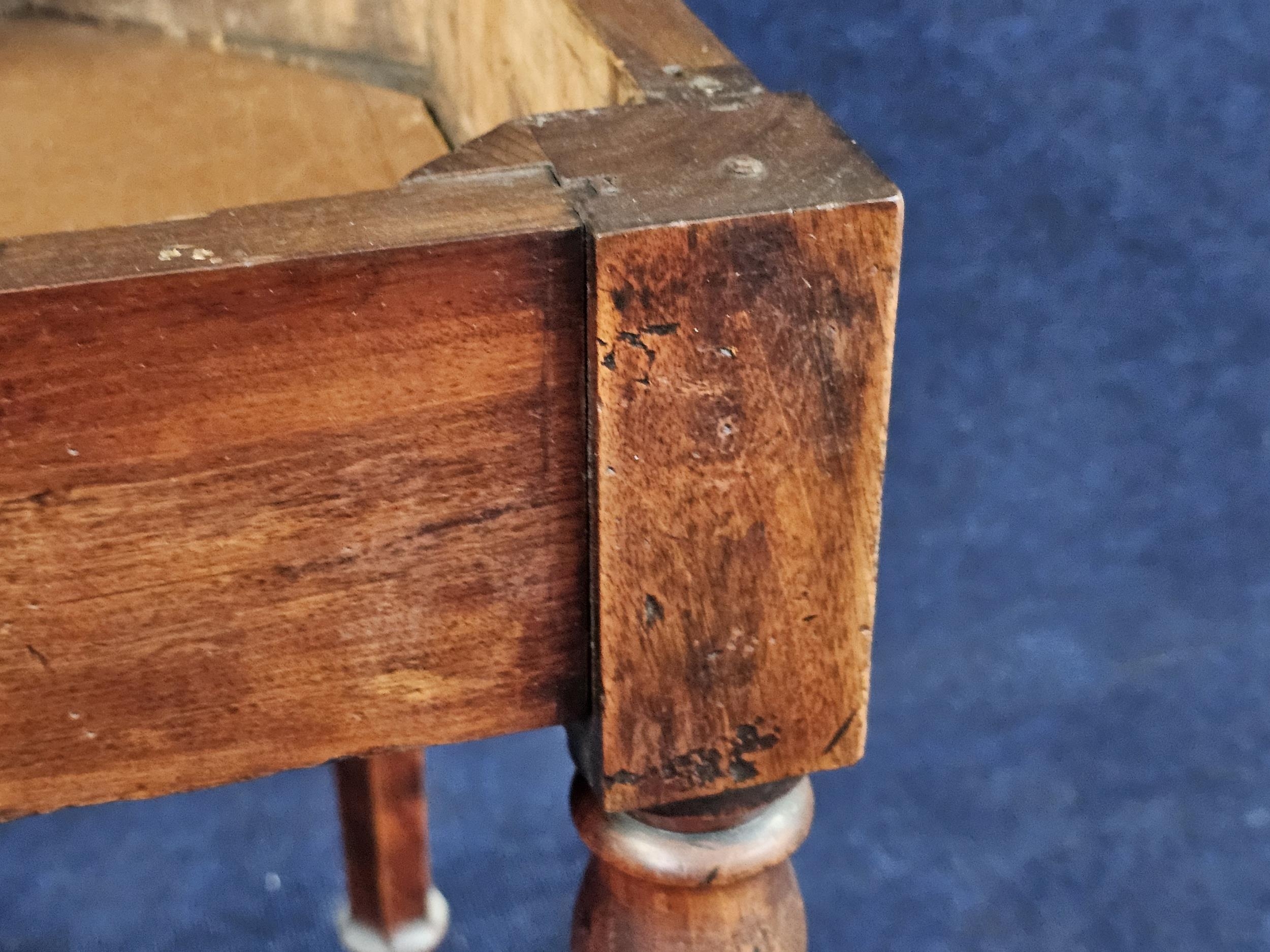 A George IV mahogany side table with hinged lid. H.75 W.95 D.52cm. - Image 4 of 5